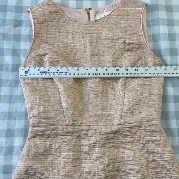Kate spade dress powder pink gold bodycon luxury metallic contemporary barbie 2A - Picture 11 of 14